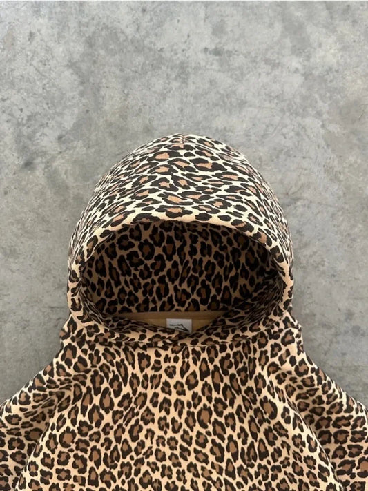 Leopard Print Outfit Sets – Y2K Vintage Grunge Outfits - Hoodies & Sweatshirts - Outfit Sets - 2025 - 2 - Worldwide