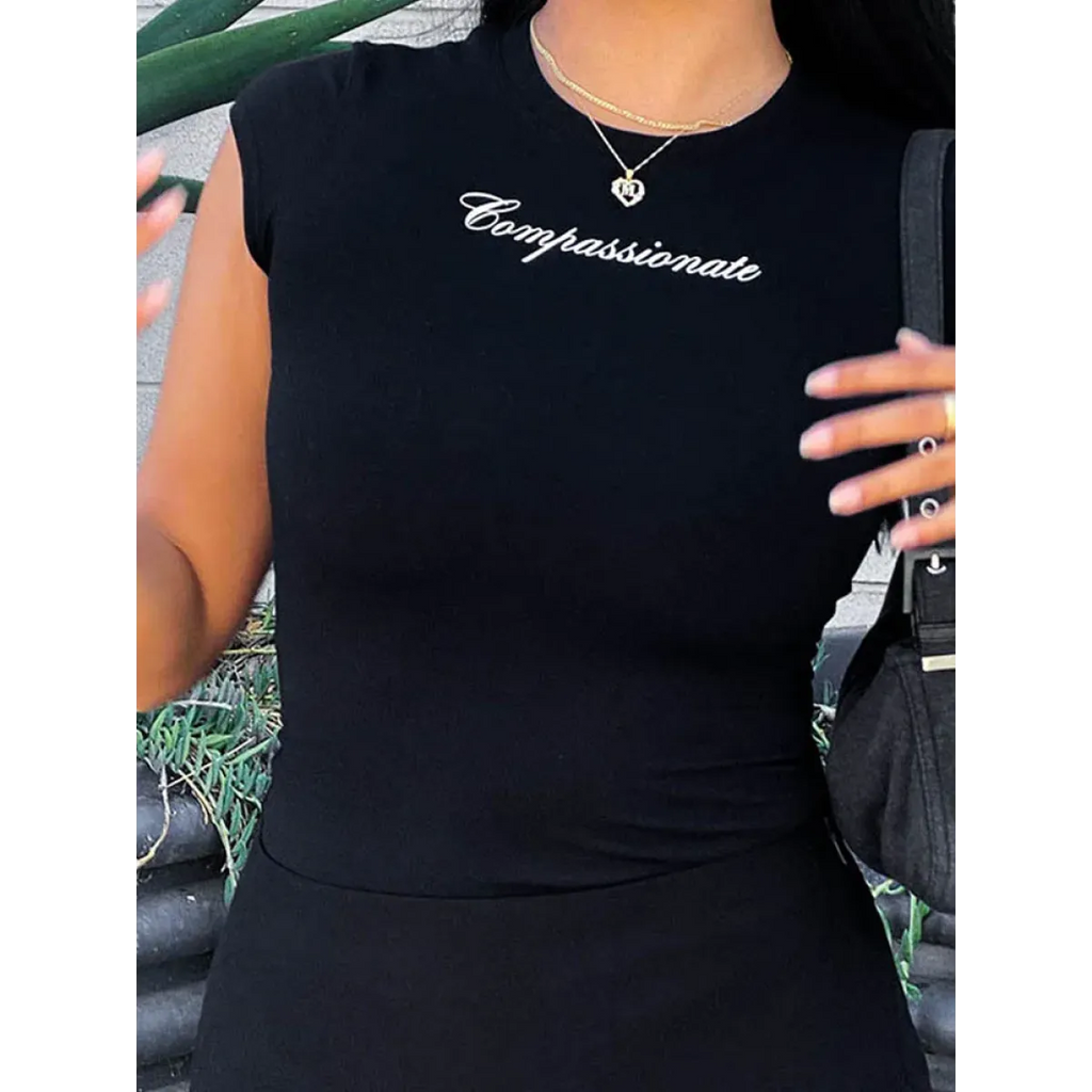 Harajuku Letter Print Skinny Crop Top - Women’s Clothing & Accessories - Crop Tops - 3