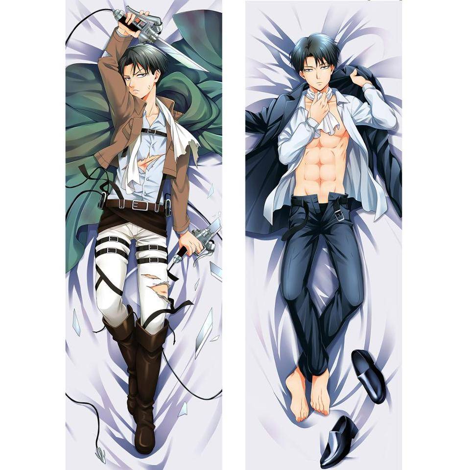 Levi Ackerman Dakimakura - White / 40x120cm Peach Skin - Anime - Clothing - 4 - 2024