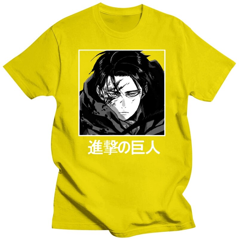 Attack On Titan Levi Ackerman Anime Shirt - Yellow / XS - T-Shirts - Shirts & Tops - 7 - 2024