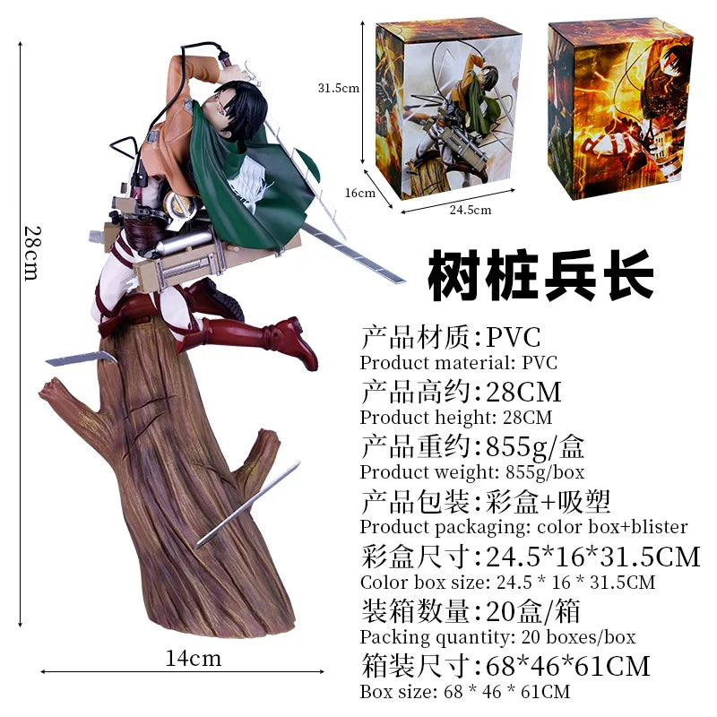 Attack on Titan Mikasa & Levi PVC Action Figure Set - 28cm With box - Anime - Action & Toy Figures - 10 - 2024