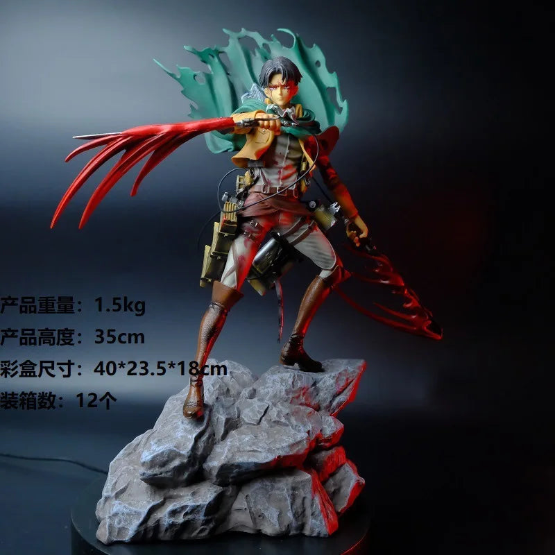 Attack on Titan Mikasa & Levi PVC Action Figure Set - 35cm No box - Anime - Action & Toy Figures - 7 - 2024