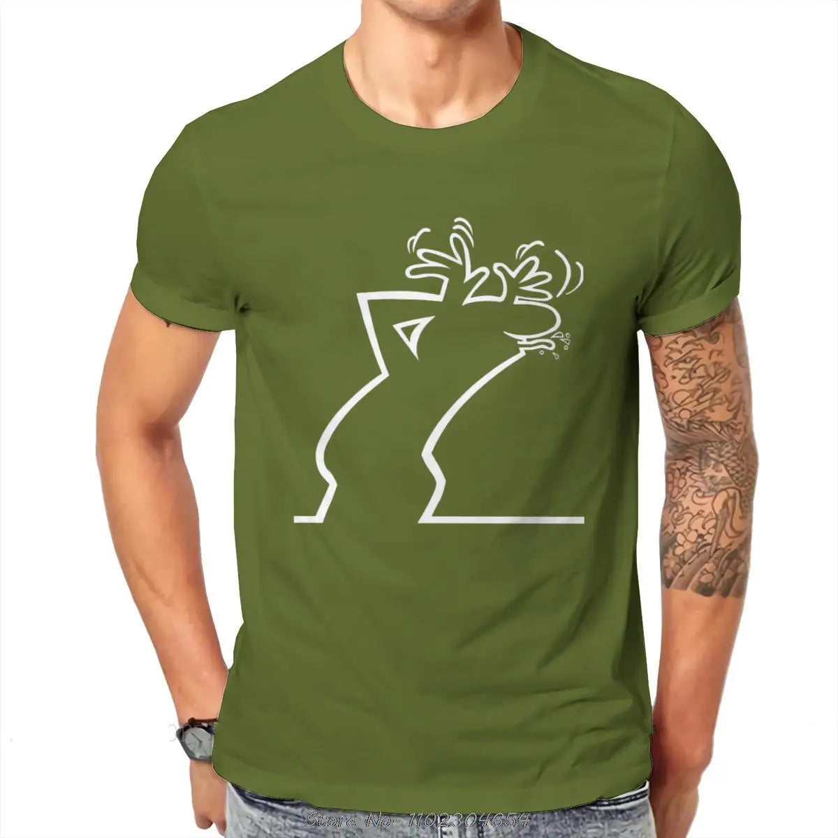 La Linea Foto Upload T-shirt - Alternative Casual O-neck Cotton Tee - Green / XS - T-Shirts - Shirts & Tops - 7 - 2024