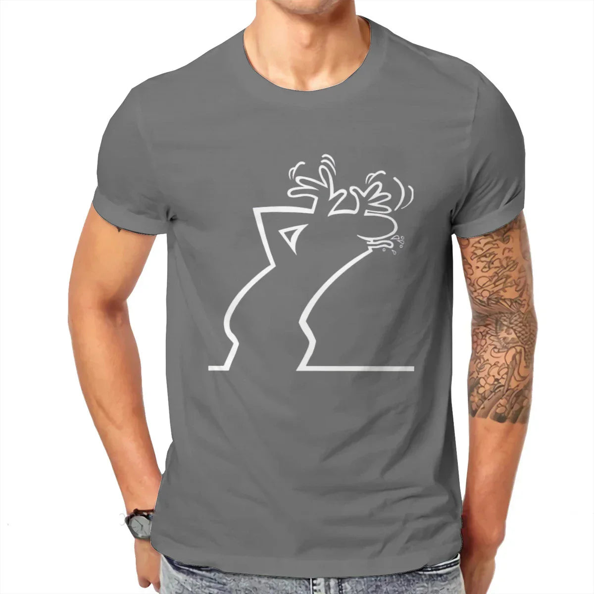 La Linea Foto Upload T-shirt - Alternative Casual O-neck Cotton Tee - T-Shirts - Shirts & Tops - 3 - 2024