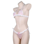 Lolita Pink Gingham Bikini Lingerie Set - Women’s Clothing & Accessories - Sexy Lingerie - 5