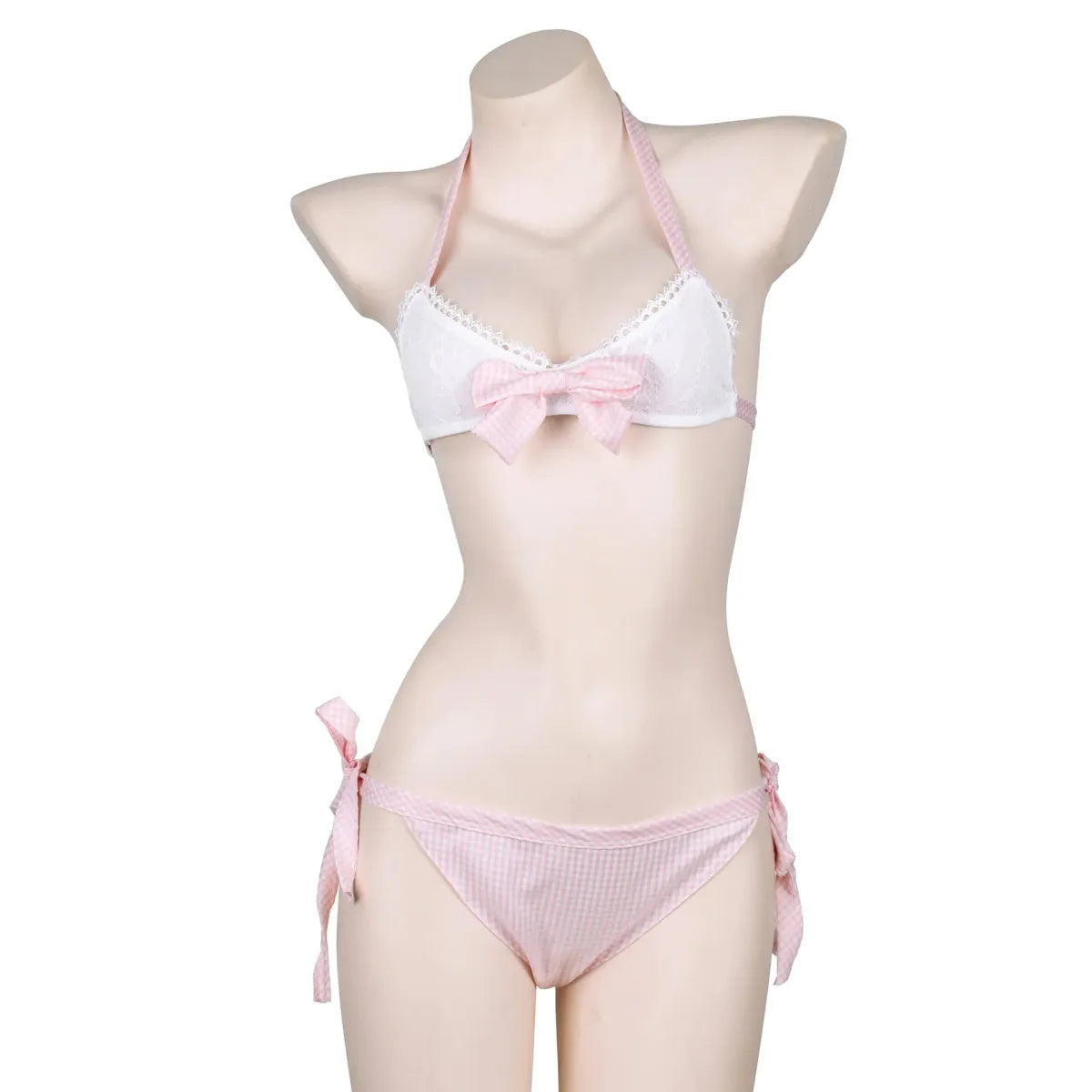 Lolita Pink Gingham Bikini Lingerie Set - Women’s Clothing & Accessories - Sexy Lingerie - 7