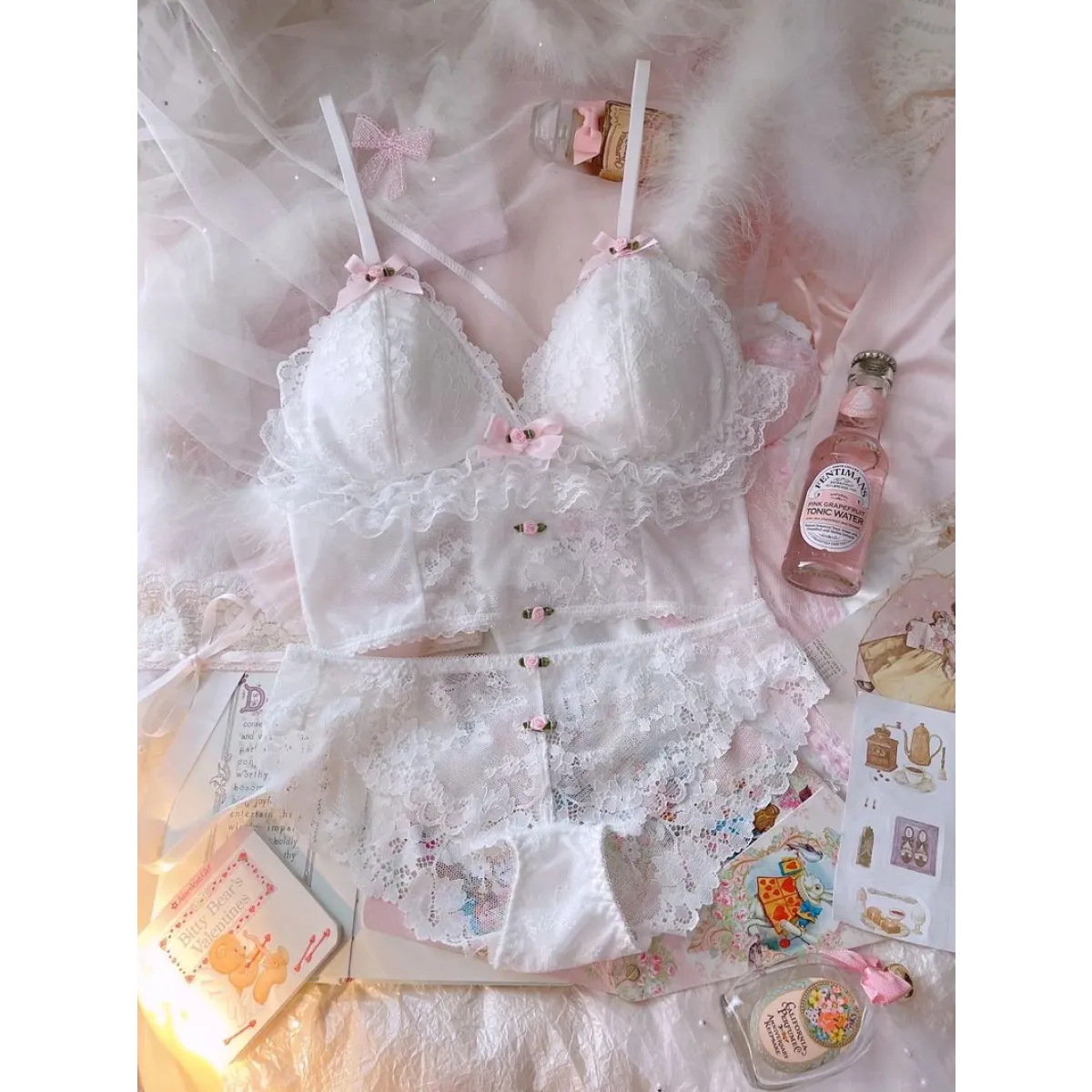 Sweet Lace Bow Lingerie Set - Women’s Clothing & Accessories - Lingerie - 15