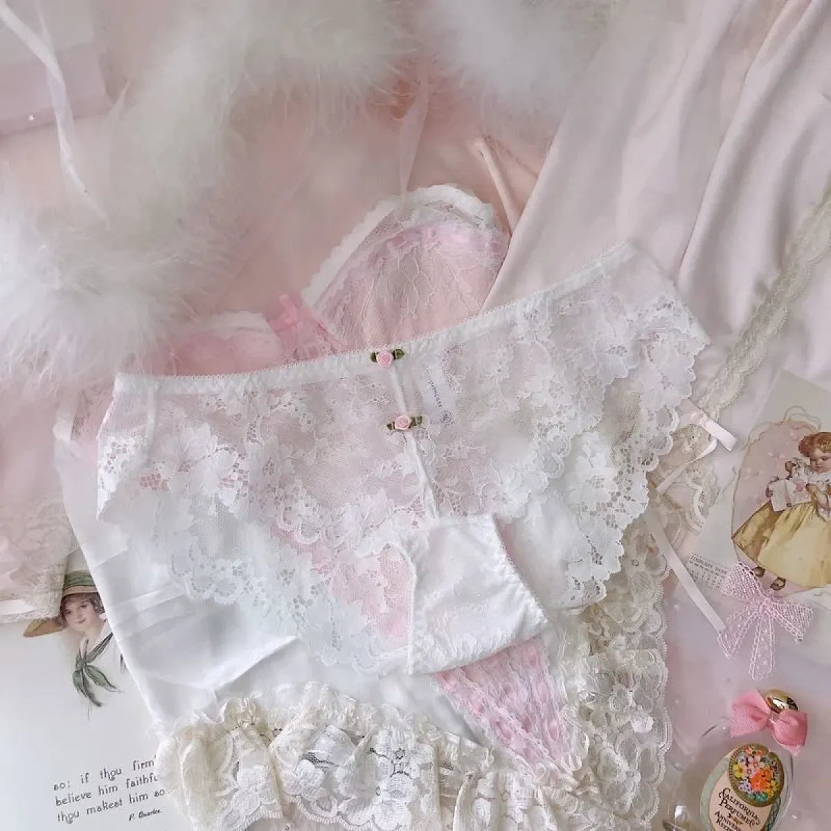 Sweet Lace Bow Lingerie Set - Women’s Clothing & Accessories - Lingerie - 27