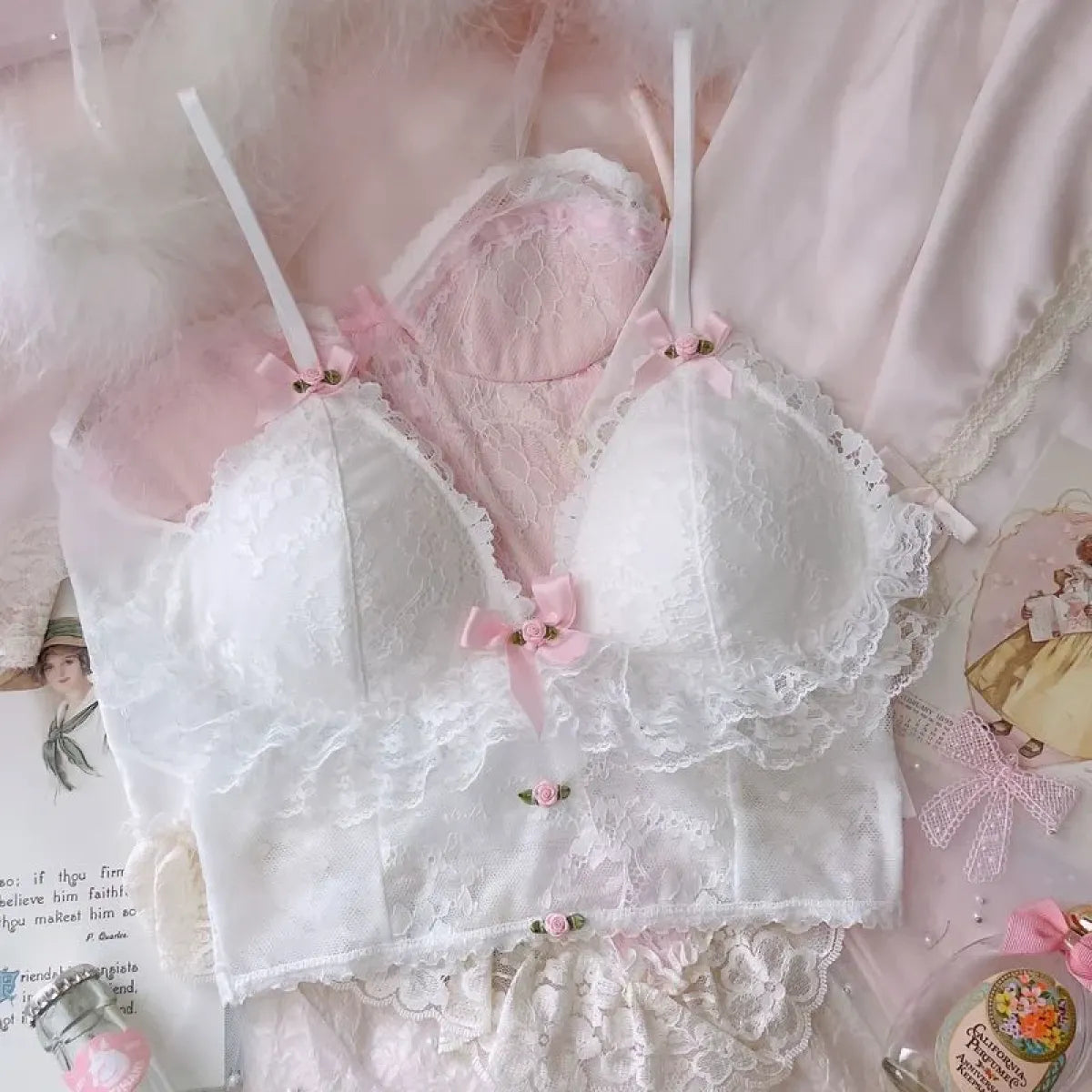 Sweet Lace Bow Lingerie Set - Women’s Clothing & Accessories - Lingerie - 31