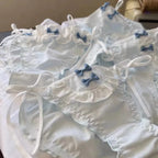 Lolita Blue Bow Ruffle Panties – Kawaii Soft Cotton Lingerie - Women’s Clothing & Accessories - Lingerie - 1