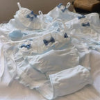 Lolita Blue Bow Ruffle Panties – Kawaii Soft Cotton Lingerie - Women’s Clothing & Accessories - Lingerie - 2