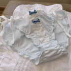 Lolita Blue Bow Ruffle Panties – Kawaii Soft Cotton Lingerie - Women’s Clothing & Accessories - Lingerie - 8