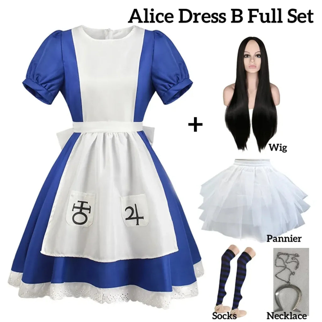 Gothic Alice Lolita Cosplay Dress Set - All Dresses - Cosplay - 10