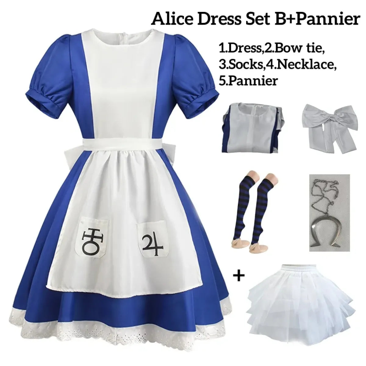 Gothic Alice Lolita Cosplay Dress Set - All Dresses - Cosplay - 11