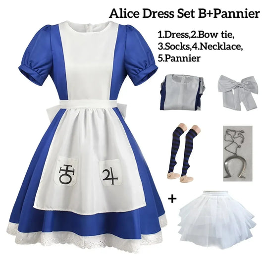 Gothic Alice Lolita Cosplay Dress Set - All Dresses - Cosplay - 11