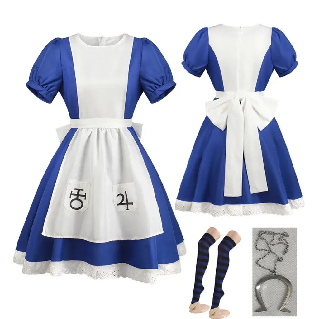 Gothic Alice Lolita Cosplay Dress Set - All Dresses - Cosplay - 3