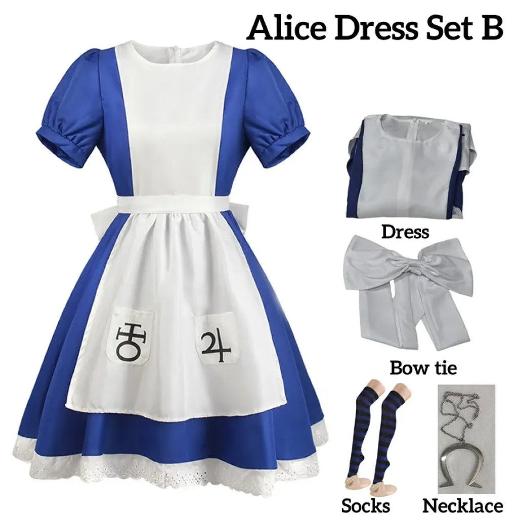 Gothic Alice Lolita Cosplay Dress Set - All Dresses - Cosplay - 7