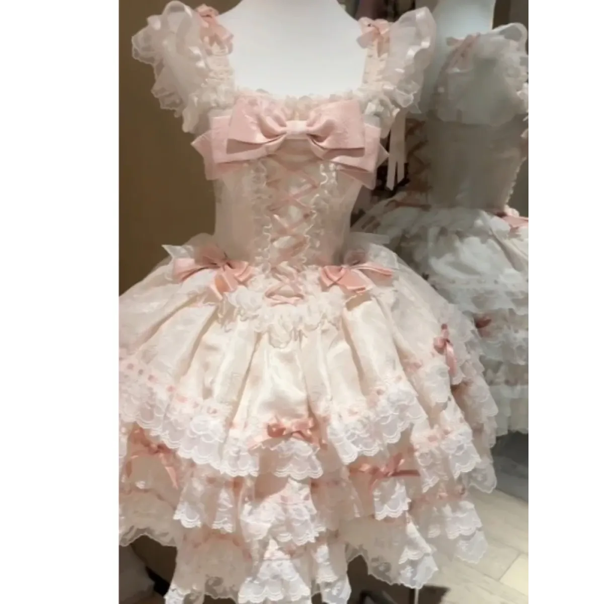 Fairy Lace Princess Lolita Dress with Bows - All Dresses - Lolita Dress - 2