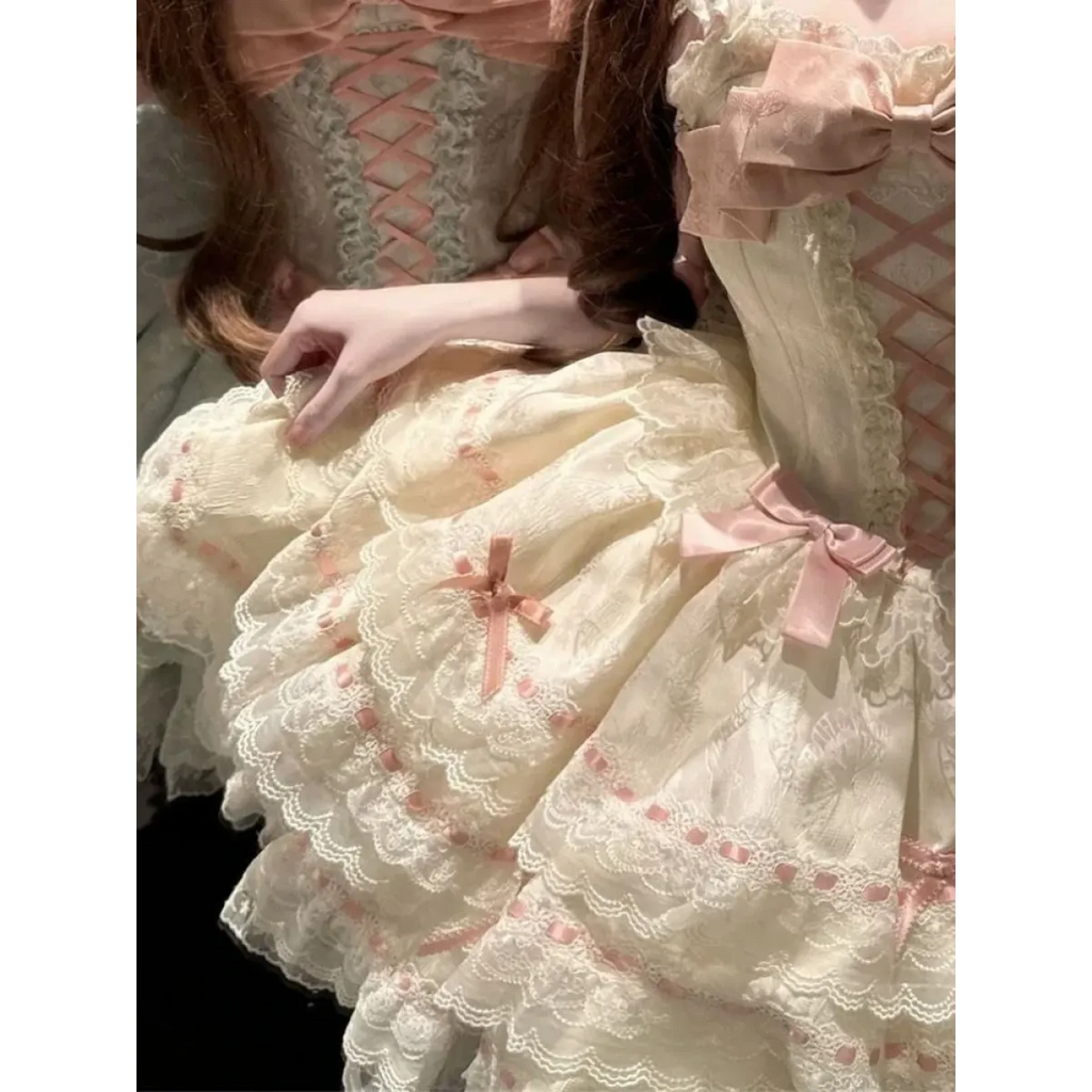 Fairy Lace Princess Lolita Dress with Bows - All Dresses - Lolita Dress - 6