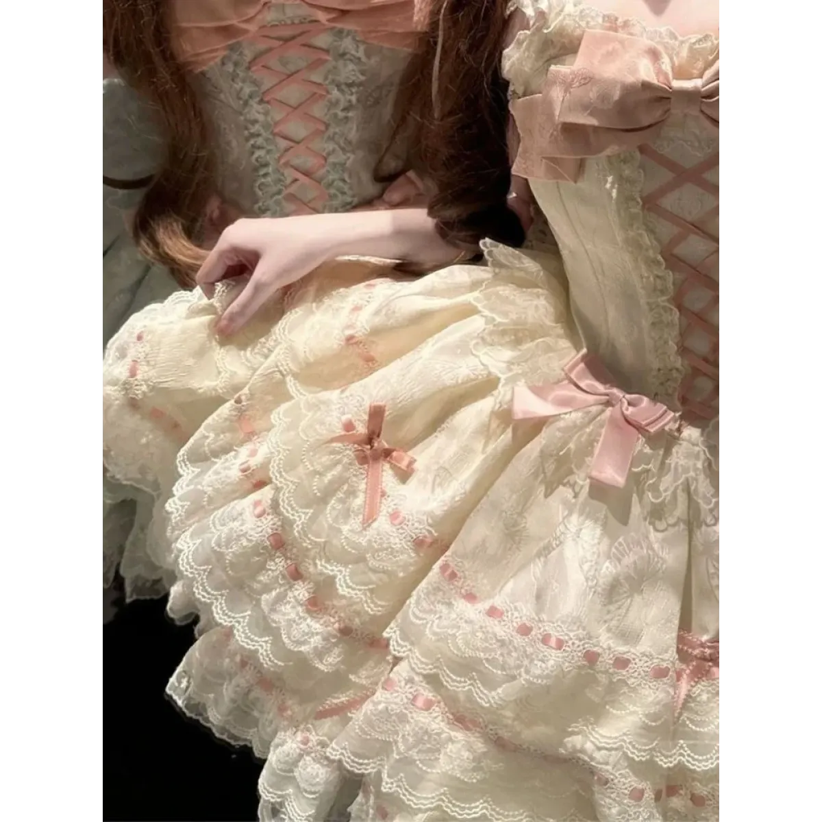 Fairy Lace Princess Lolita Dress with Bows - All Dresses - Lolita Dress - 6