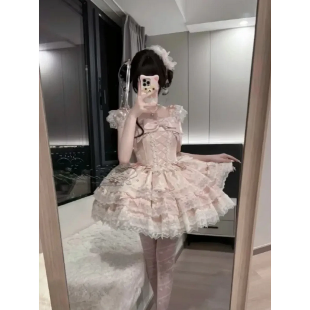 Fairy Lace Princess Lolita Dress with Bows - All Dresses - Lolita Dress - 3