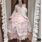 Spring Fairy Lace Bow Lolita Dress Set - All Dresses - Lolita Dress - 1