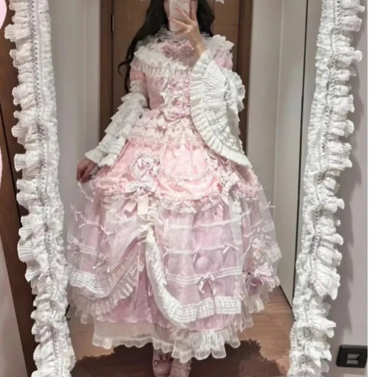 Spring Fairy Lace Bow Lolita Dress Set - All Dresses - Lolita Dress - 1