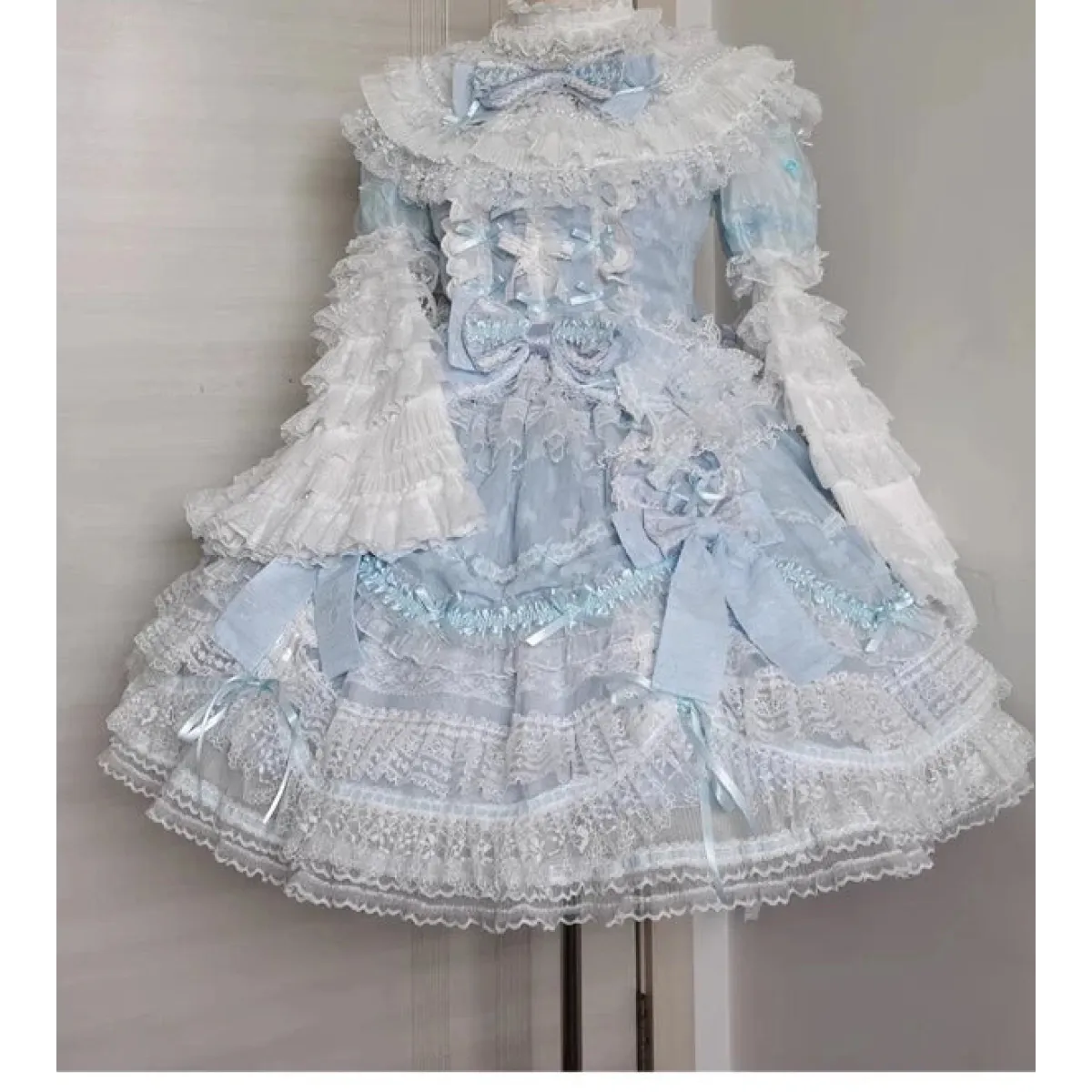 Spring Fairy Lace Bow Lolita Dress Set - All Dresses - Lolita Dress - 12