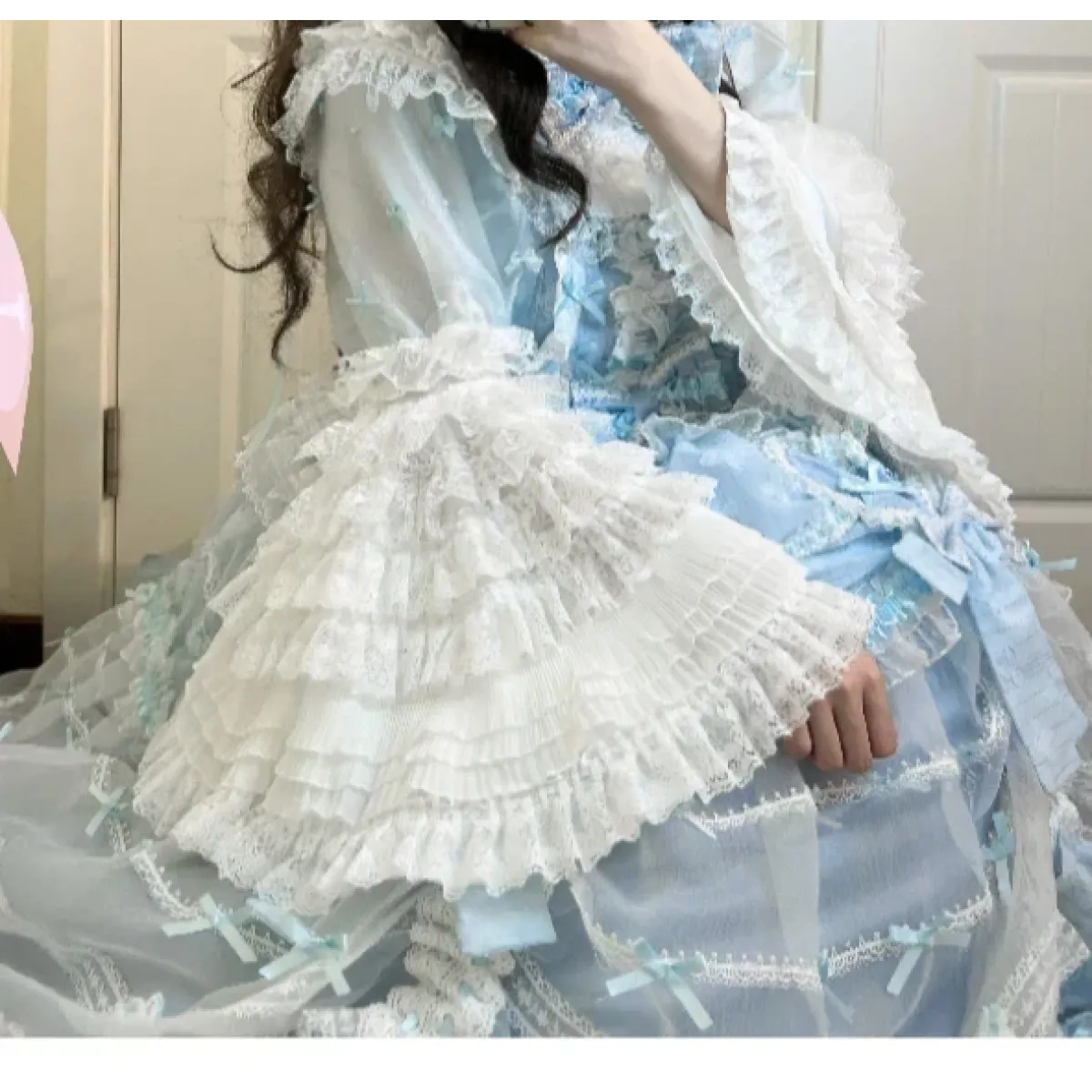 Spring Fairy Lace Bow Lolita Dress Set - All Dresses - Lolita Dress - 7