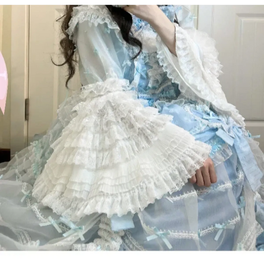 Spring Fairy Lace Bow Lolita Dress Set - All Dresses - Lolita Dress - 7