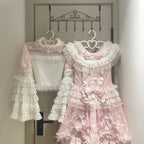 Spring Fairy Lace Bow Lolita Dress Set - All Dresses - Lolita Dress - 6