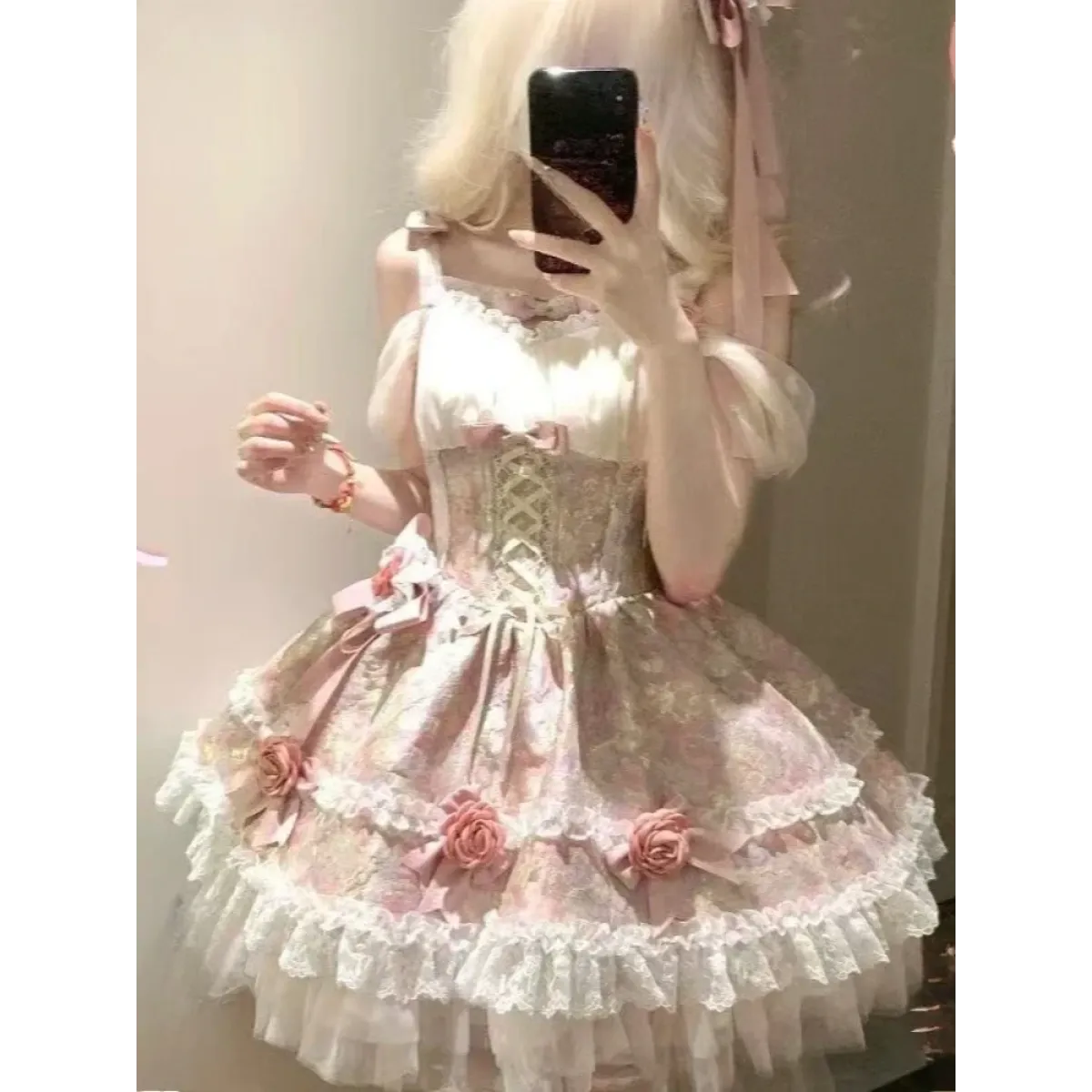 Sweet Princess Bow Lace Lolita Dress - All Dresses - Lolita Dress - 7