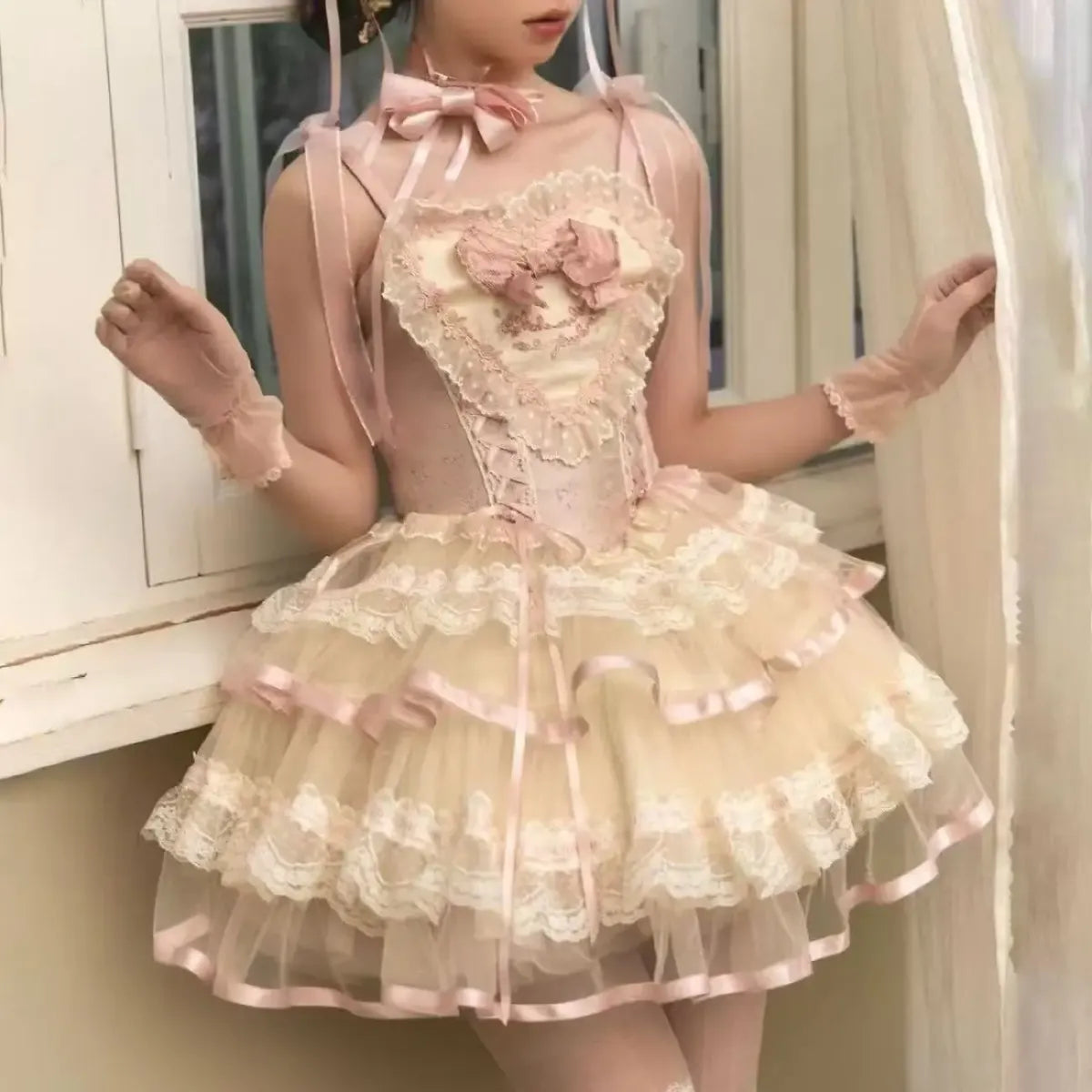 Sweet Princess Bow Lace Lolita Dress - All Dresses - Lolita Dress - 15