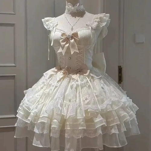Sweet Princess Bow Lace Lolita Dress - All Dresses - Lolita Dress - 1
