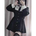 Lolita Harajuku Set – Lace Blouse & High Waist Skirt - Bottoms - Sets - 2