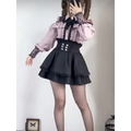 Lolita Harajuku Set – Lace Blouse & High Waist Skirt - Bottoms - Sets - 8