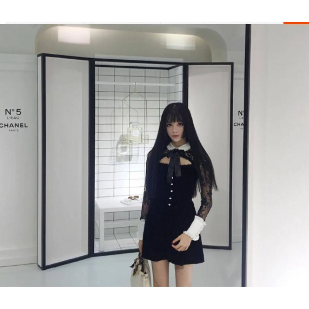 Lolita Hollow Lace Dress - All Dresses - 10