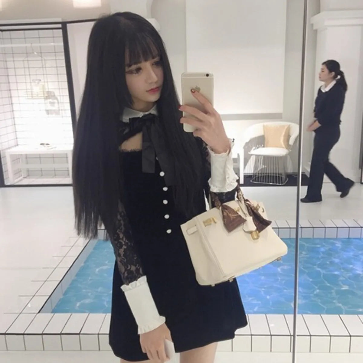 Lolita Hollow Lace Dress - All Dresses - 16