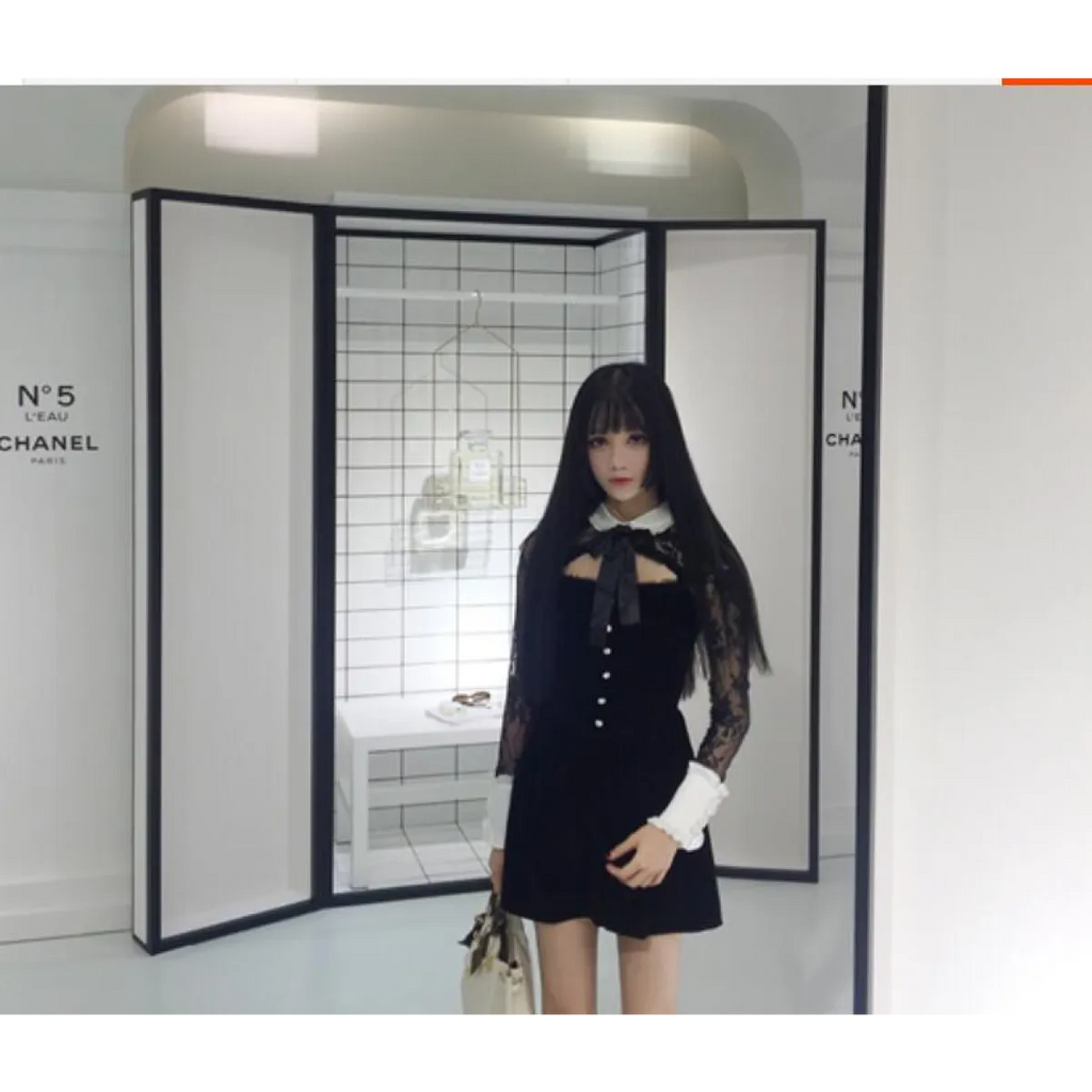 Lolita Hollow Lace Dress - All Dresses - 3