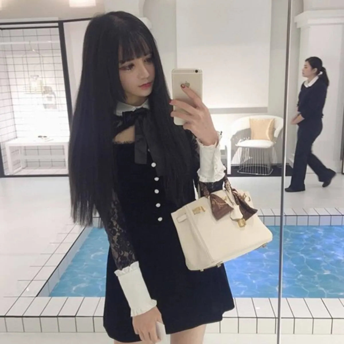 Lolita Hollow Lace Dress - All Dresses - 7