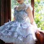 Fairycore Ruffle Lace Lolita JSK Mini Dress - All Dresses - Lolita Dress - 4