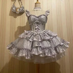 Fairycore Ruffle Lace Lolita JSK Mini Dress - All Dresses - Lolita Dress - 9