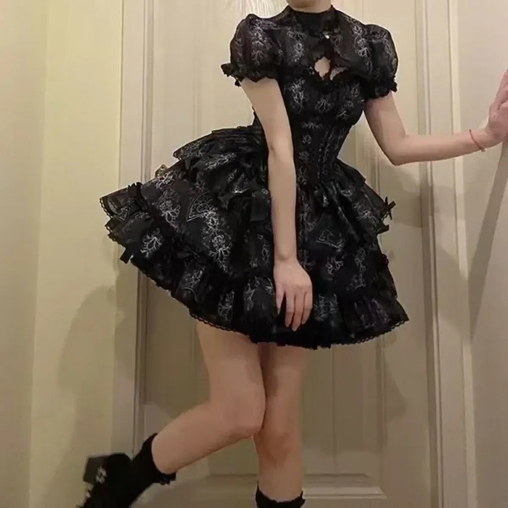 Fairycore Ruffle Lace Lolita JSK Mini Dress - All Dresses - Lolita Dress - 8