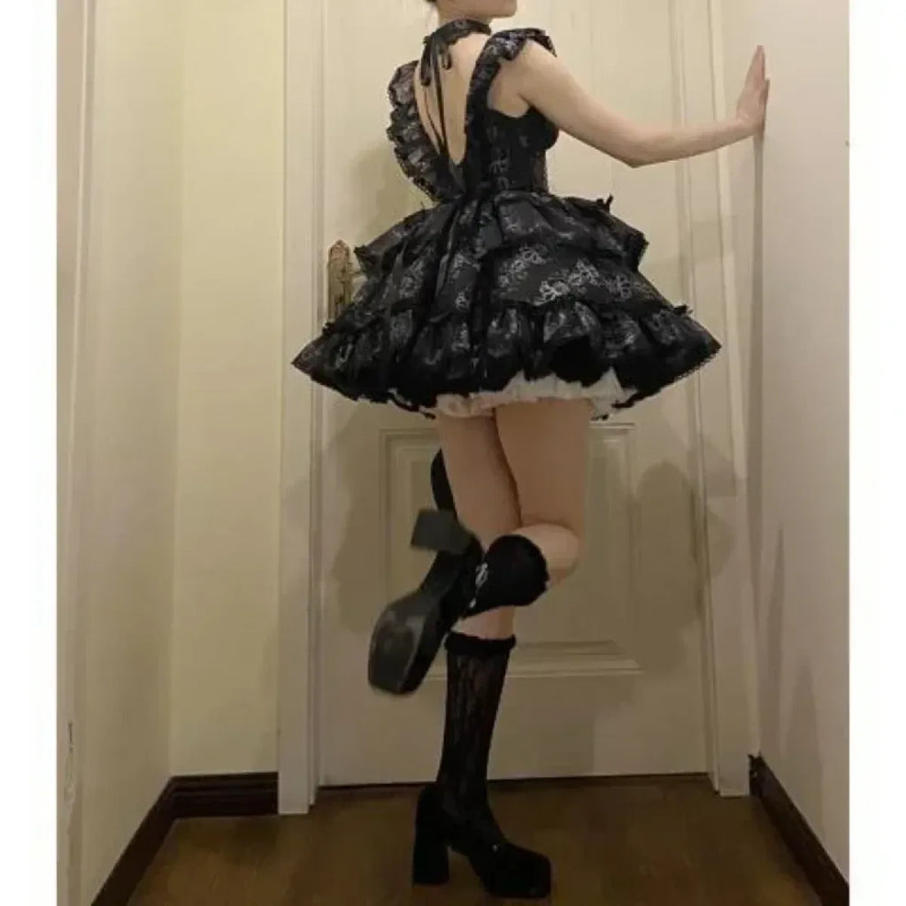 Fairycore Ruffle Lace Lolita JSK Mini Dress - All Dresses - Lolita Dress - 2
