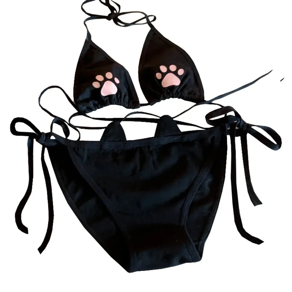 Lolita Lace Bow Panties – Sheer Mesh Ruffle Mid Waist Briefs - Intimates - Panties - 5