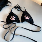 Lolita Lace Bow Panties – Sheer Mesh Ruffle Mid Waist Briefs - Intimates - Panties - 3