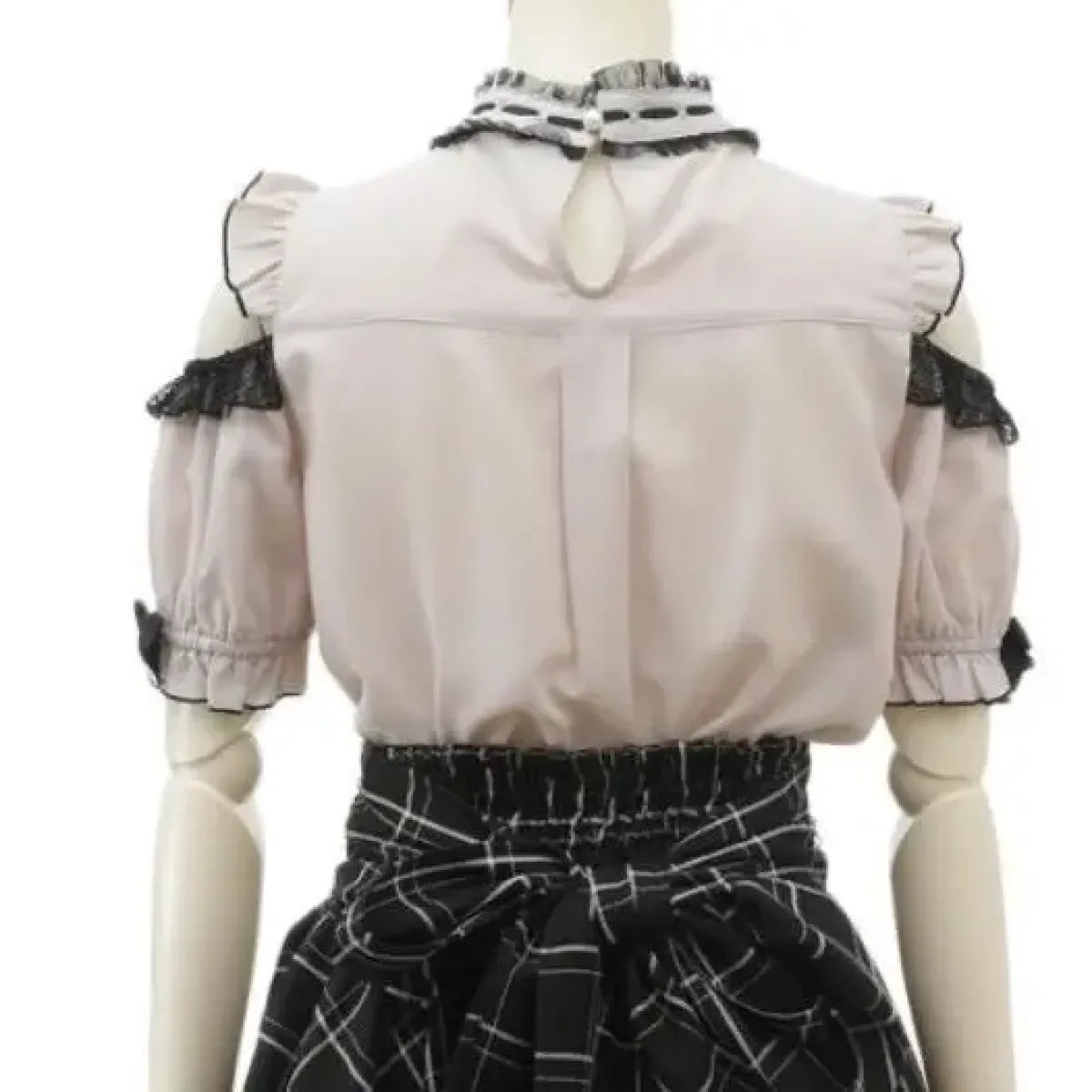 Lolita Lace Bow Off Shoulder Blouse - Women’s Clothing & Accessories - Short - Round - Shirts & Blouses - 13