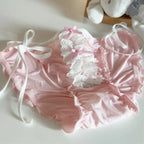 Lolita Lace Ruffle Bow Panties – Cute Low Waist Tie-Up Briefs - Women’s Clothing & Accessories - Panties - 6