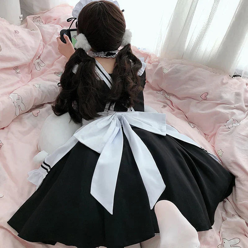 Black Cute Lolita Maid Costume: Lovely Cosplay Outfit - Cosplay - Costumes - 6 - 2024