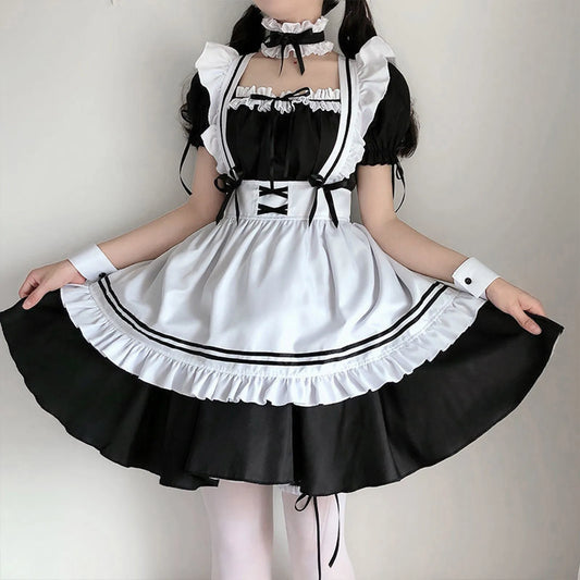 Black Cute Lolita Maid Costume: Lovely Cosplay Outfit - Black / S - Cosplay - Costumes - 7 - 2024